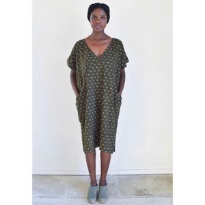 Esby Alice Olive Ikat Tunic XS